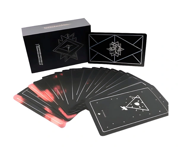 black silver plated tarot cards